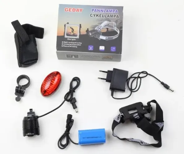 Farol para Bicicletas com Super Led Cree T6 Bateria Recarregável de 4 células Zoom 6607