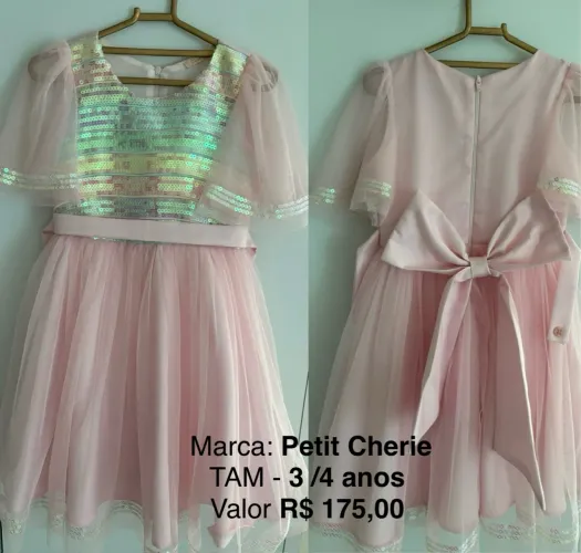 Vestido de Festa Infantil Petit Cherie 3/4 anos