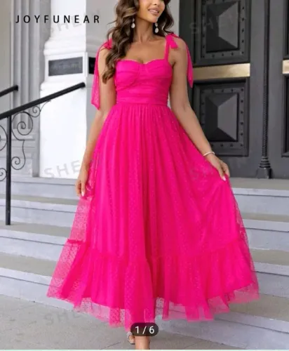 Vestido Rosa de Festa - Delicado e Romântico