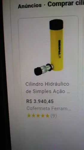 Cilindro hidráulico de simples ação