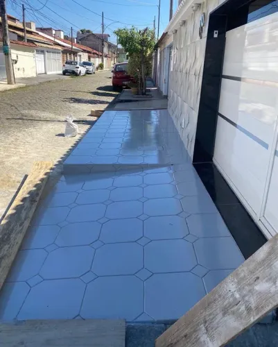 Piso em concreto para área externa