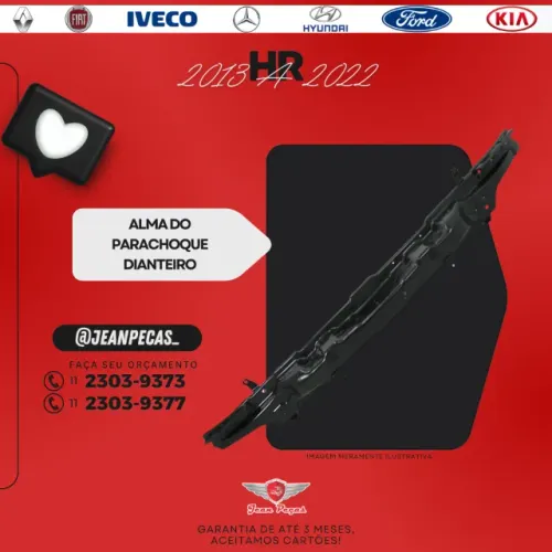 alma do parachoque dianteiro - hyundai hr