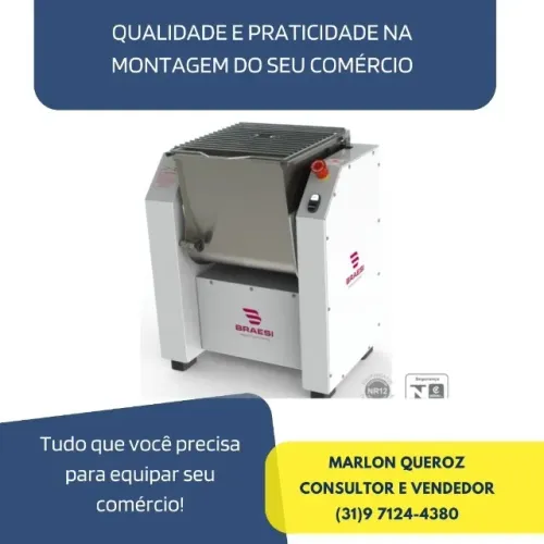 Amassadeira Basculante 15 KG Nova 220v com NR12