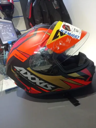 Capacete Axxis Draken Vector Matt Black/red/gold