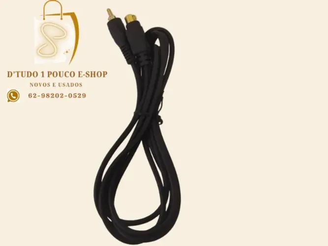 Cabo Super Vhs Dourado 2.0m Convertidor Adaptador Rca Macho A S-video Macho
