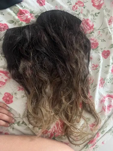 Mega Hair 100% humano brasileito Castanho Claro com mechas Loiras