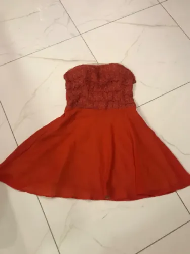 Lindo vestido vermelho de crepe com gripi e renda belíssimo novo senhora juvenil adulto 
