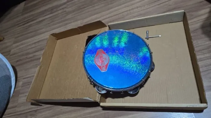 Pandeiro contemporânea azul