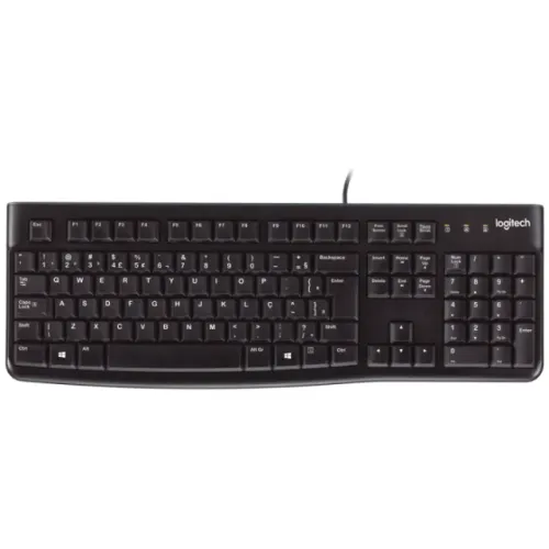 Teclado com fio USB Logitech K120 (5 unds disp.)