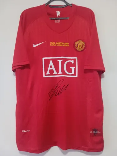 Camisa Manchester United Final Champions 07 / 08 #7 Ronaldo Autografada Certificada