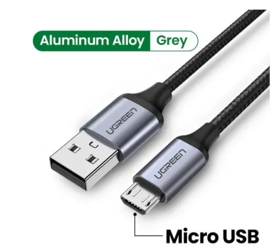 Cabo micro usb cabo 3A nylon carregamento rápido Original Ugreen 1 Metro