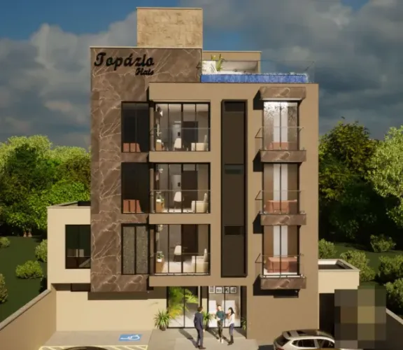 Topázio Flats - Apto 1/4 sem suíte de 29 m²+10 m² de jardim, 1 vaga rotativa por 190.000