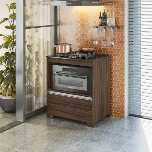 Balcão para Cooktop 4 Bocas NT 3110 1 Porta (FAZEMOS ENTREGA DF E ENTORNO)