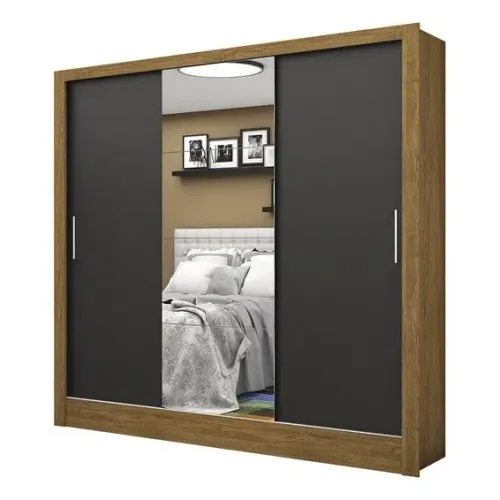 Guarda-roupa Santiago plus com espelho- FRETE GRATIS / ENTREGA HOJE!!