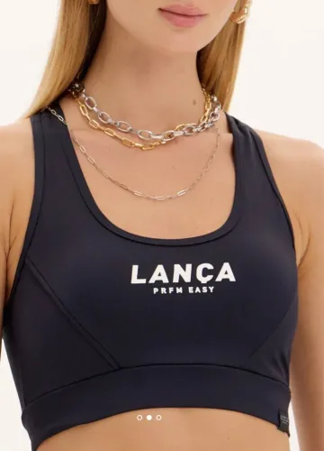 Top Esportivo Lança PRFM EASY - Preto