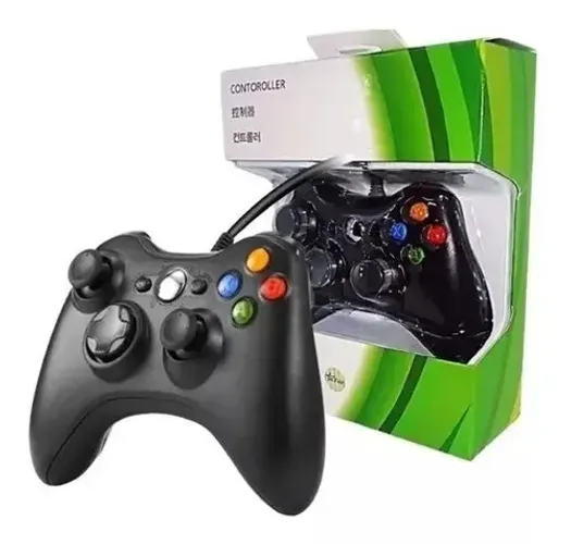 Controle Xbox 360 Pc Joystick Com Fio Computador Notebook USB