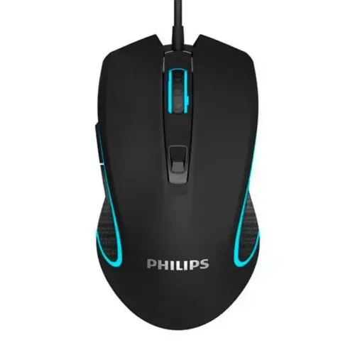 Mouse Gamer Philips G413 Fio Pc Usb 6400 Dpi 1000hz 6 Botões