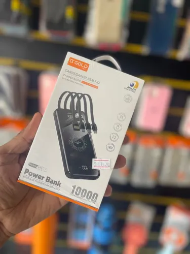 Power Bank 10000 mAh com Carregador Sem Fio