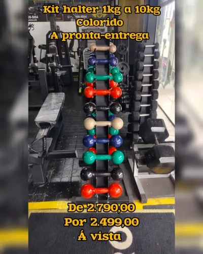 Kit Halter 1kg a 10kg Colorido - Pronta Entrega
