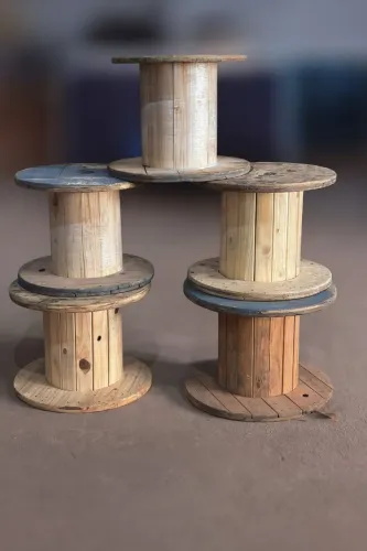 Carretel de Madeira - Ideal para Decoração, Mesas e Artesanatos