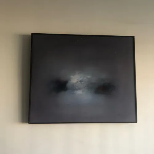 Quadro Abstrato em Tons Escuros