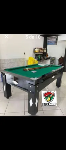 Sinuca De Gaveta Para Comercio Preta Forração Verde