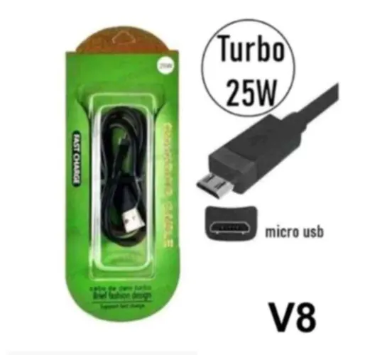 Cabo V8 de carregamento rápido 