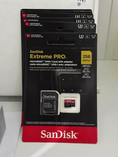 Cartão Micro SD 256GB Sandisk Extreme PRO com Adaptador