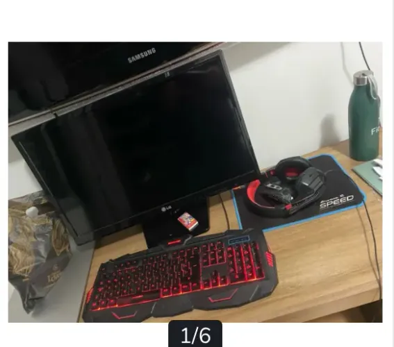 Pc Gamer com teclado e mouse - Gabinete Neologic RGB 8gb Ram DDR4 Geil Evo