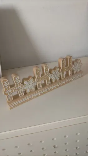 Placa Decorativa Natalina 'HO HO HO'