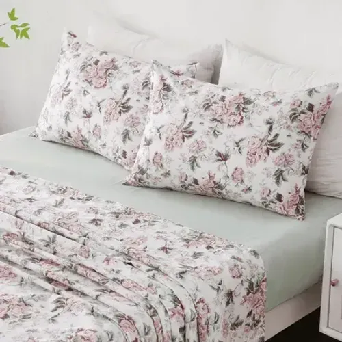 jogo de lençol vintage 4 peças solteiro