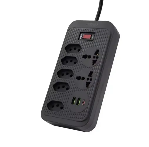 Extensão 5t 2 Usb 1 Pd 2universal Proteção Led Bivolt Coibeu