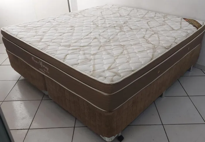 Cama King Size, Ouro Spring - ENTREGA GRÁTIS 
