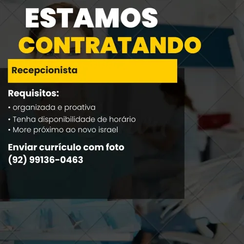 Vagas para recepcionista