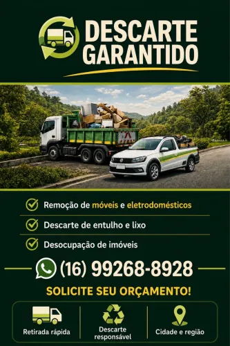 Descarte e Retirada de móveis e eletrodomésticos em Ribeirão Preto