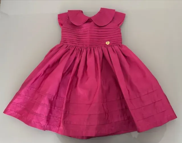 Vestido Infantil Rosa Pink com Laço