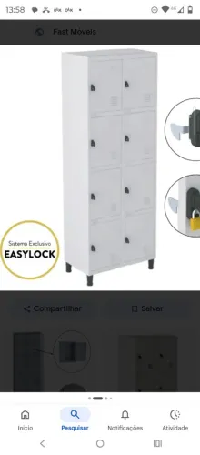 ROUPEIRO VESTIARIO 8 PTS PEQ AVISTA 1.400.00 ZAP * 