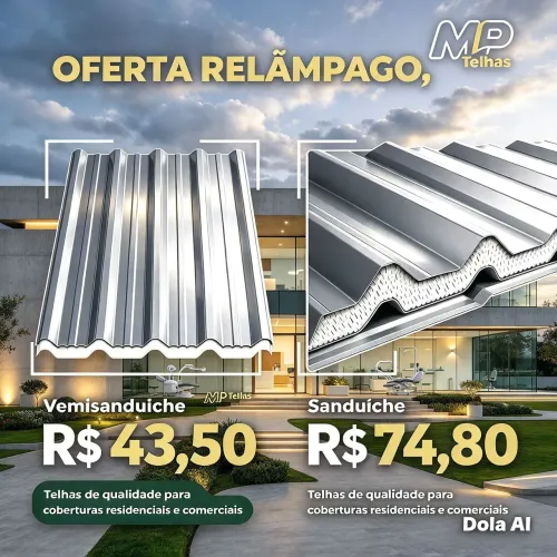 Telhas sanduíche e semi sanduíche 