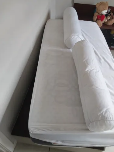Cama de solteiro com base box ortobom