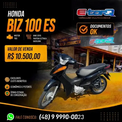 HONDA BIZ 100 ES 2015 COM PARTIDA ELÉTRICA
