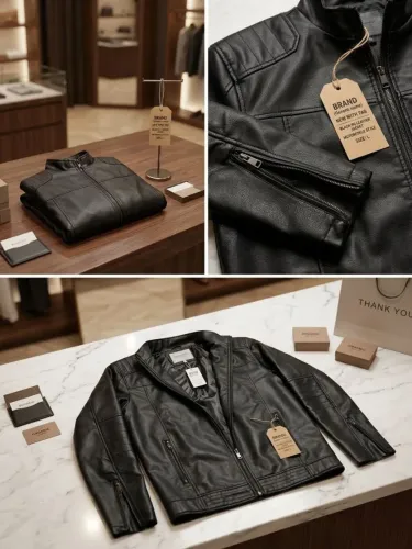 Jaqueta de couro masculina motoqueiro
