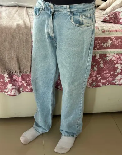 Calça Jeans Baggy Youcom Azul Claro - Tam 42 (Corte Largo)