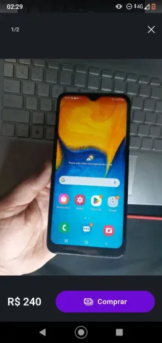 Galaxy a20 funcionando perfeitamente!