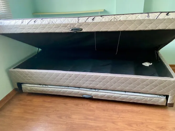 Cama box solteiro com baú