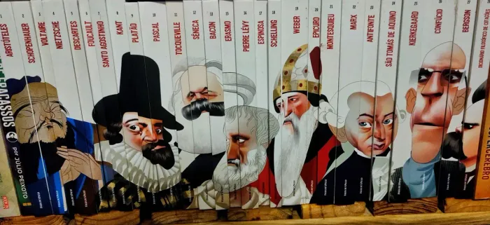 Coleção 27 livros- Grandes Nomes do Pensamento. (Capa Dura)
