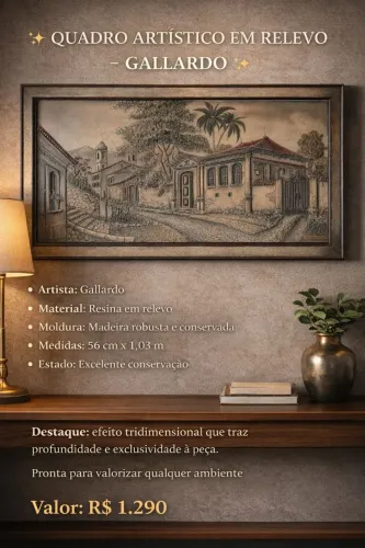 QUADRO ARTÍSTICO EM RELEVO - GALLARDO ?
