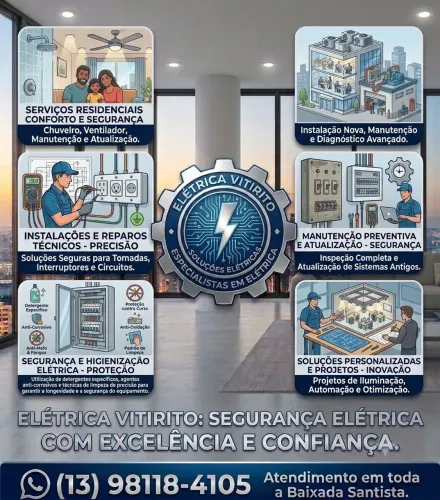 Elétrica Vitirito instalação e manutenção de elétrica residencial