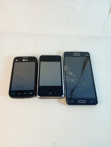 Lote 3 Celulares Antigos Sucata Com Antena LG Samsung MPX