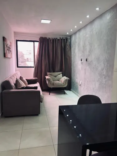 Quarto e sala mobiliado