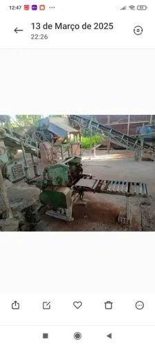 Maquinário para fazer bloco e telha